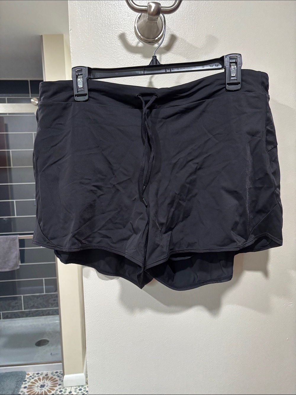 Black Women's Athleta Swim Shorts with Drawstring